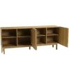 Buffet couleur naturelle 4 portes décor motif arrondi ELTON