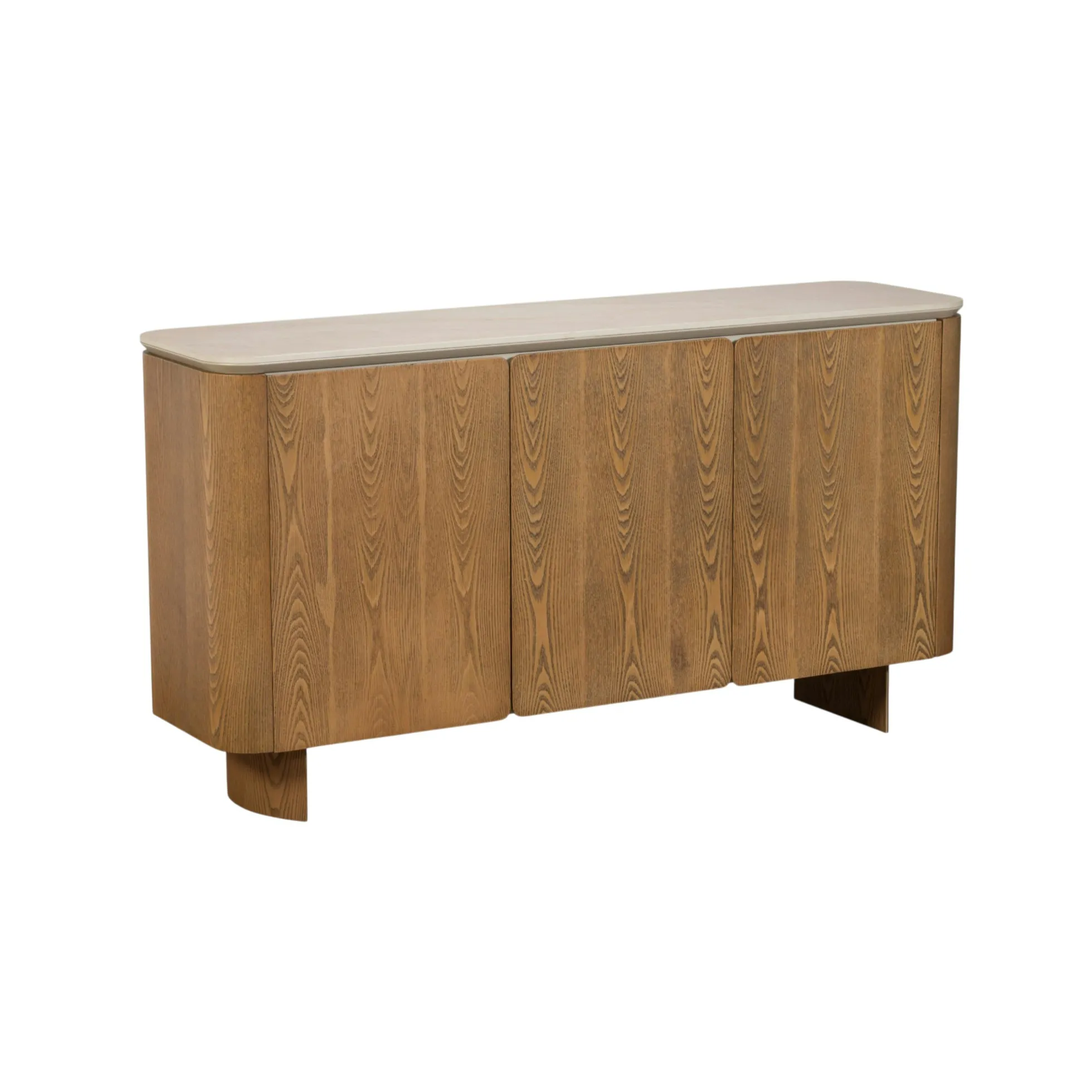 Buffet céramique et placage chêne 3 portes LARIO