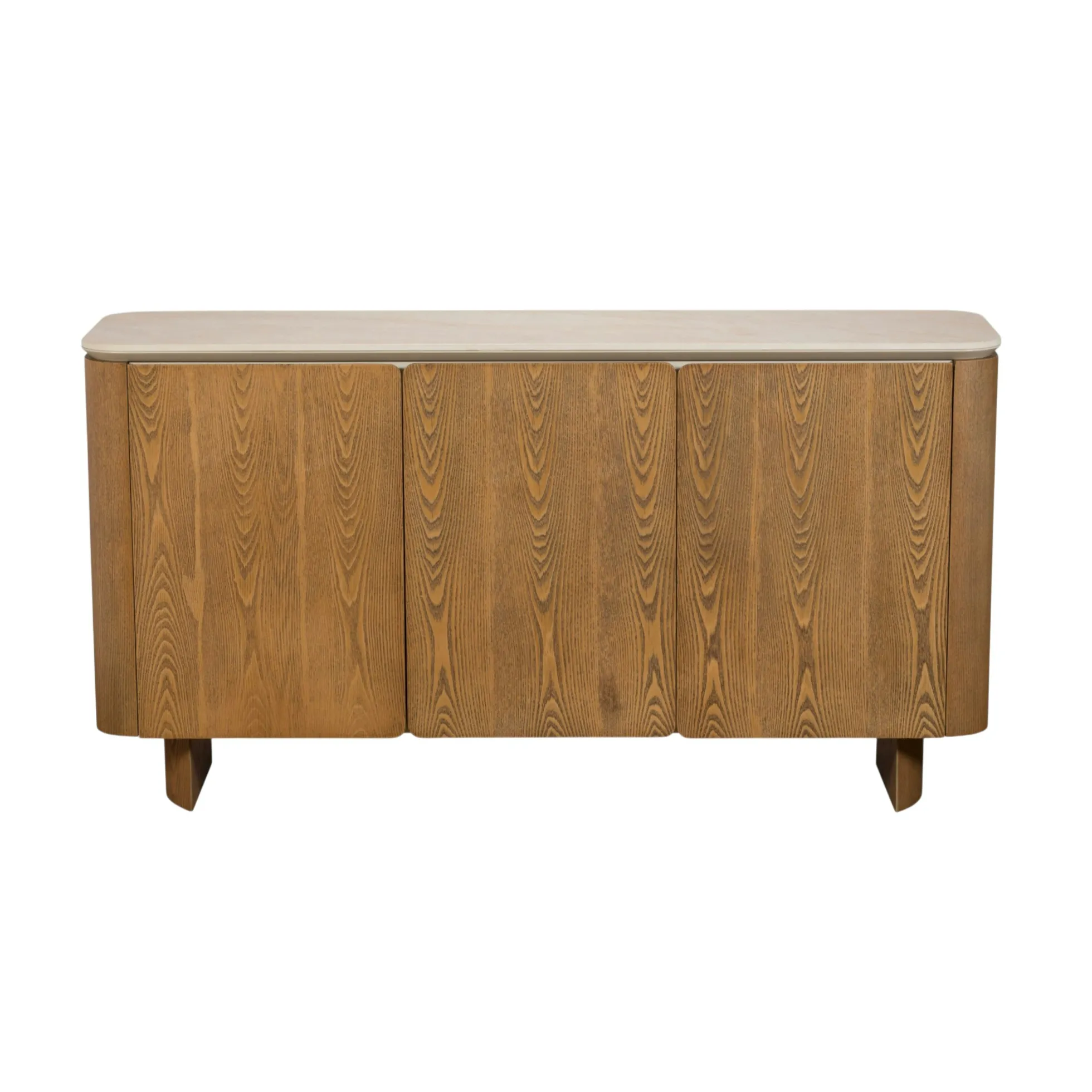 Buffet céramique et placage chêne 3 portes LARIO