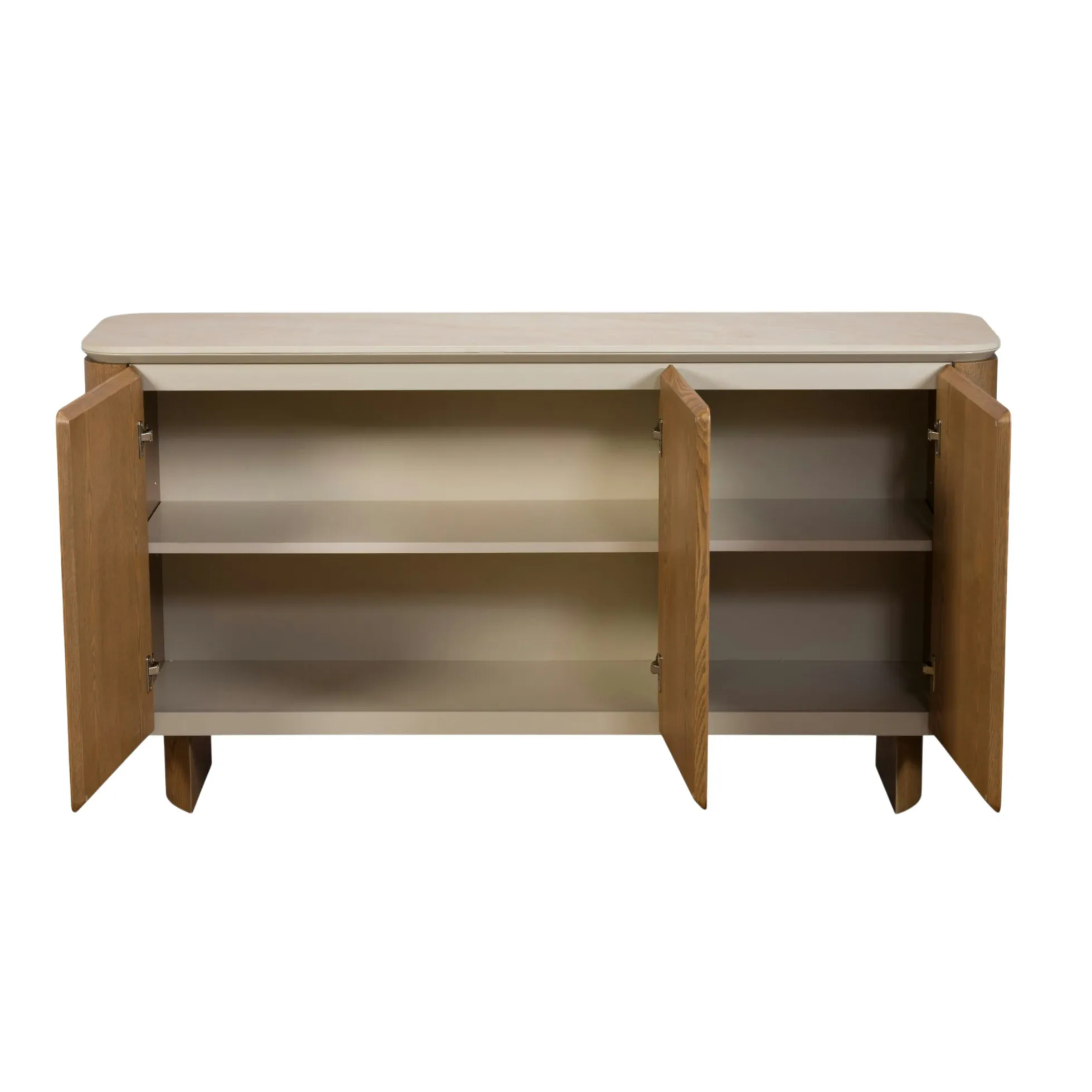 Buffet céramique et placage chêne 3 portes LARIO