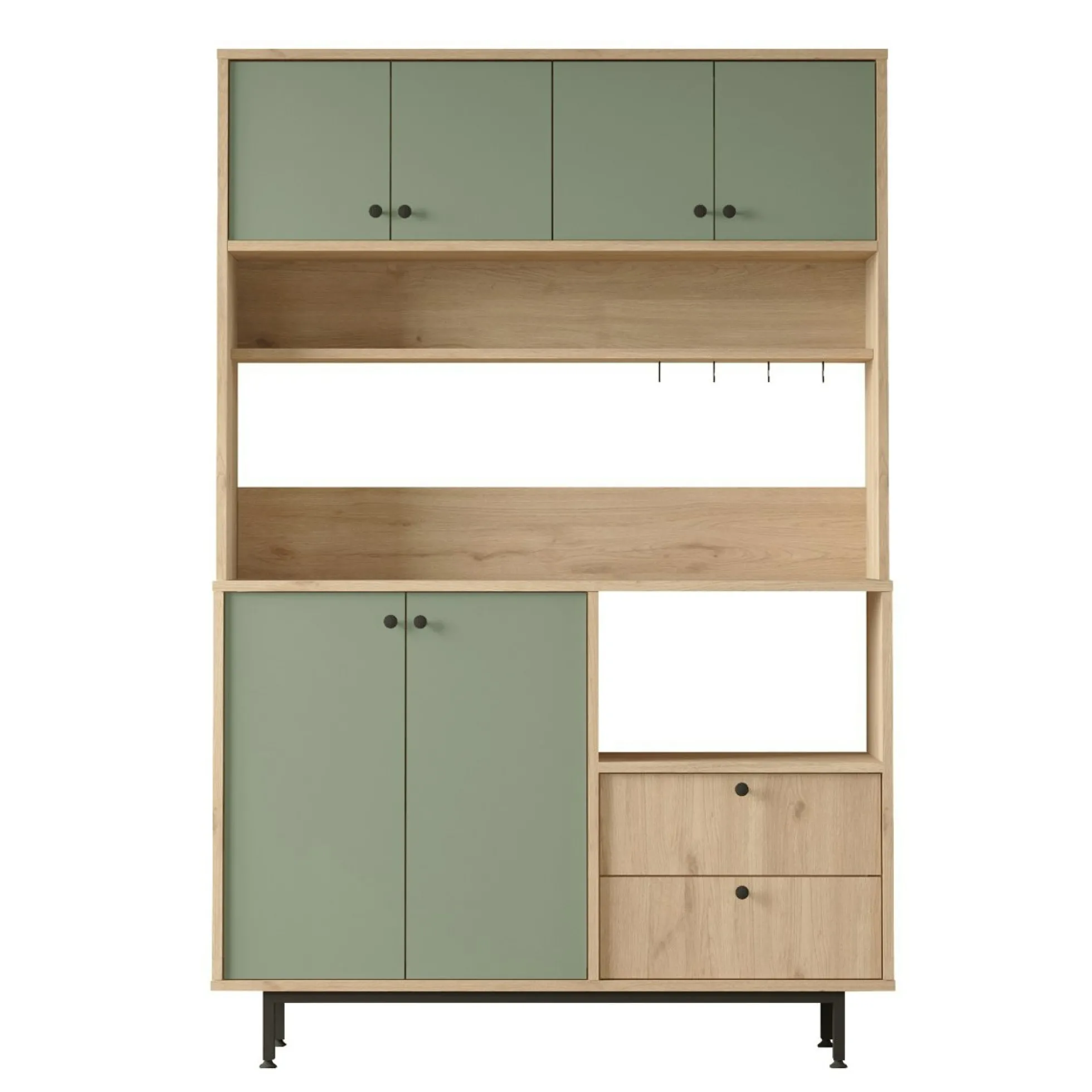Buffet cuisine bohème niche micro-ondes L 120 cm JENA