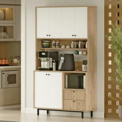 Buffet cuisine moderne niche micro-ondes H 205 cm JENA