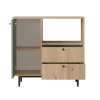Buffet de cuisine niche micro-ondes et 1 porte sauge JENA