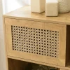 Buffet de rangement bois effet cannage 3 portes coulissantes ALCUDIA