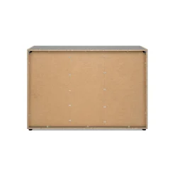 Buffet de rangement gris foncé 3 portes 1 tiroir ALVA