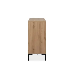 Buffet de salle à manger décor bois 2 portes 3 tiroirs KARVI