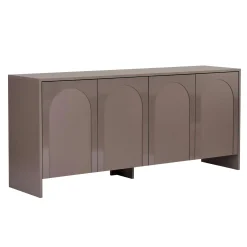 Buffet de salle à manger taupe 4 portes motif arches MARFA