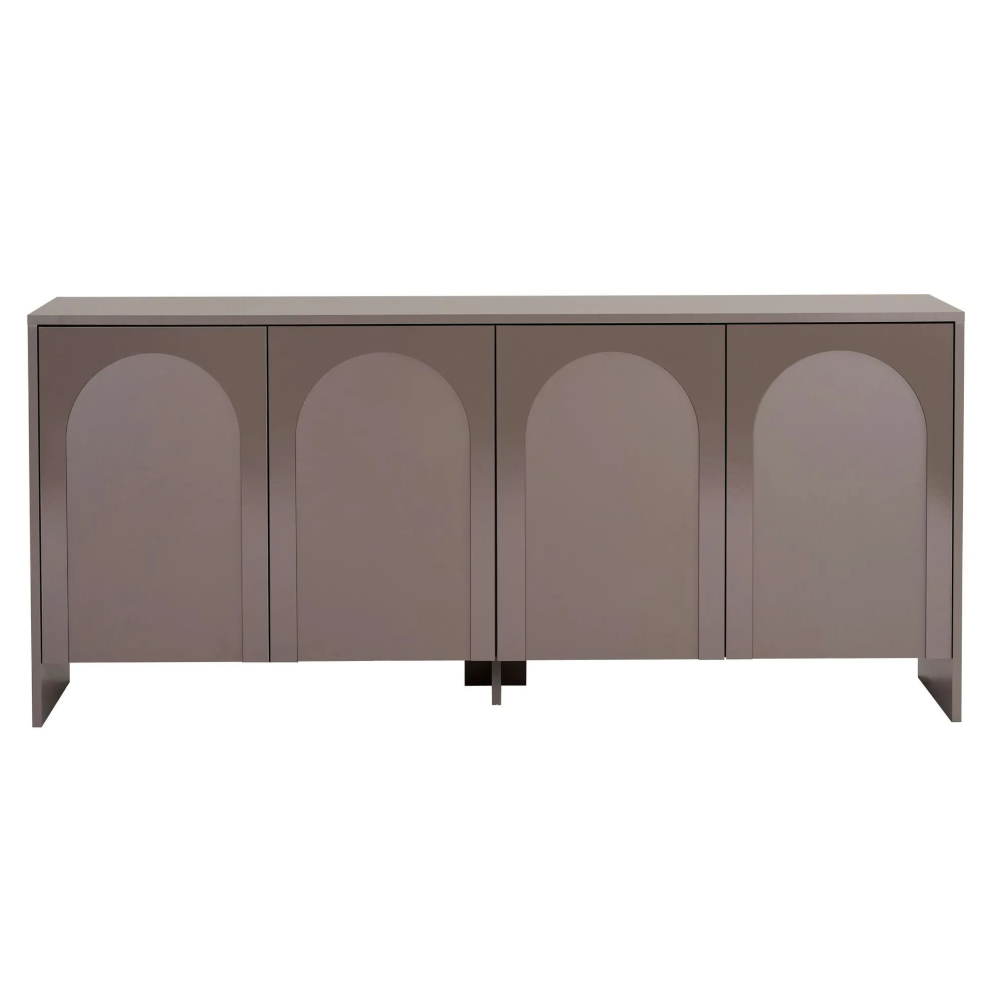 Buffet de salle à manger taupe 4 portes motif arches MARFA