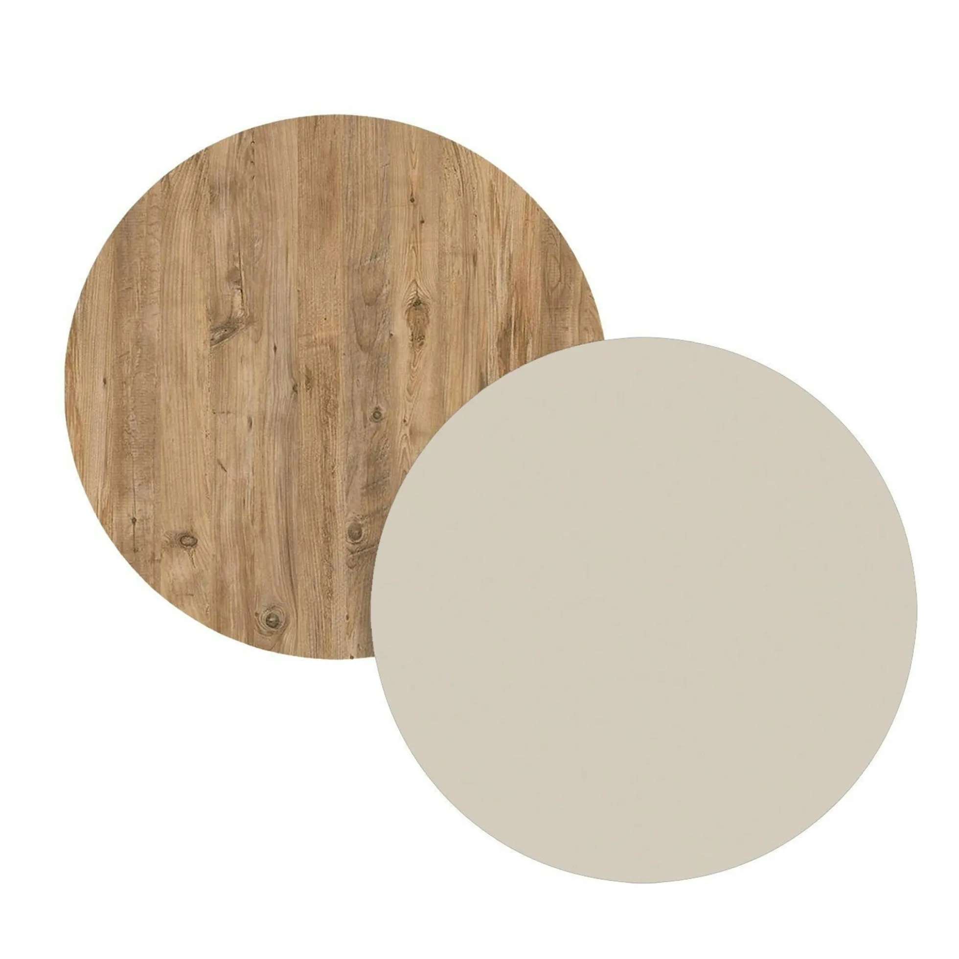 Buffet double plateau 4 portes décor pin et beige MARFA