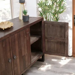 Buffet en bois brun recyclé 3 portes SAMOA