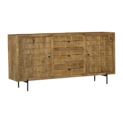 Buffet en bois 2 portes décor damier UDA