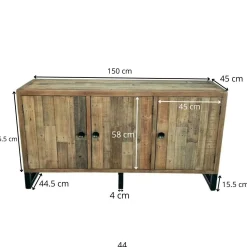 Buffet en bois recyclé 3 portes BRISBANE