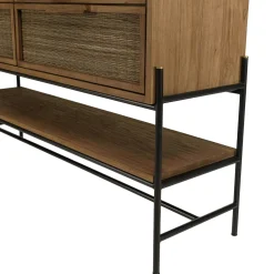 Buffet enfilade 150 cm en teck recyclé 4 tiroirs SWING