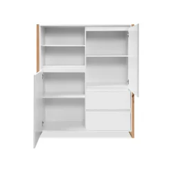 Buffet haut blanc 2 portes 2 tiroirs ALVA