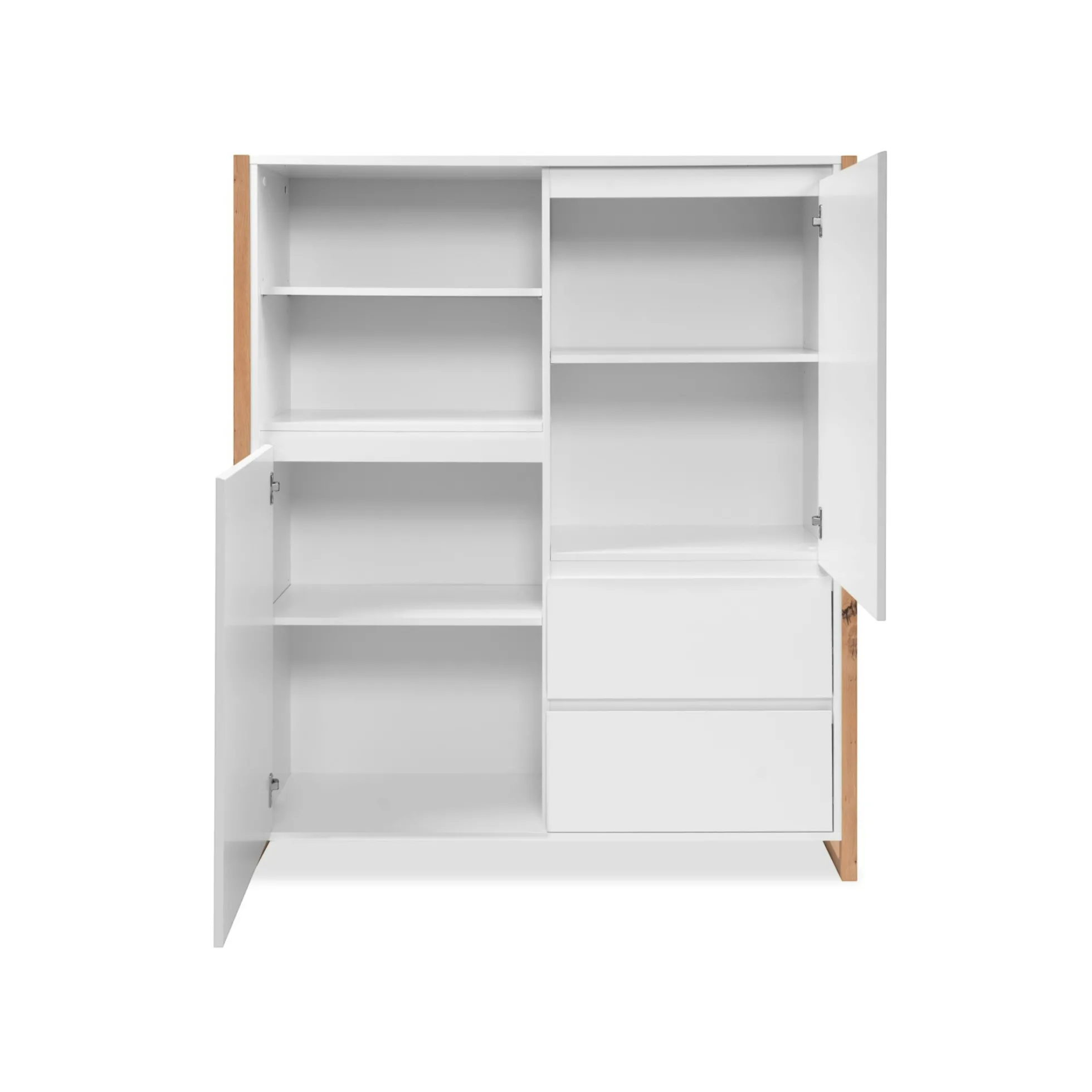 Buffet haut blanc 2 portes 2 tiroirs ALVA