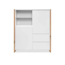 Buffet haut blanc 2 portes 2 tiroirs ALVA