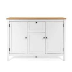 Buffet haut blanc 3 portes 1 tiroir VENZA