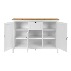 Buffet haut blanc 3 portes 1 tiroir VENZA