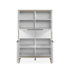 Buffet haut blanc 4 portes 2 tiroirs AVIO