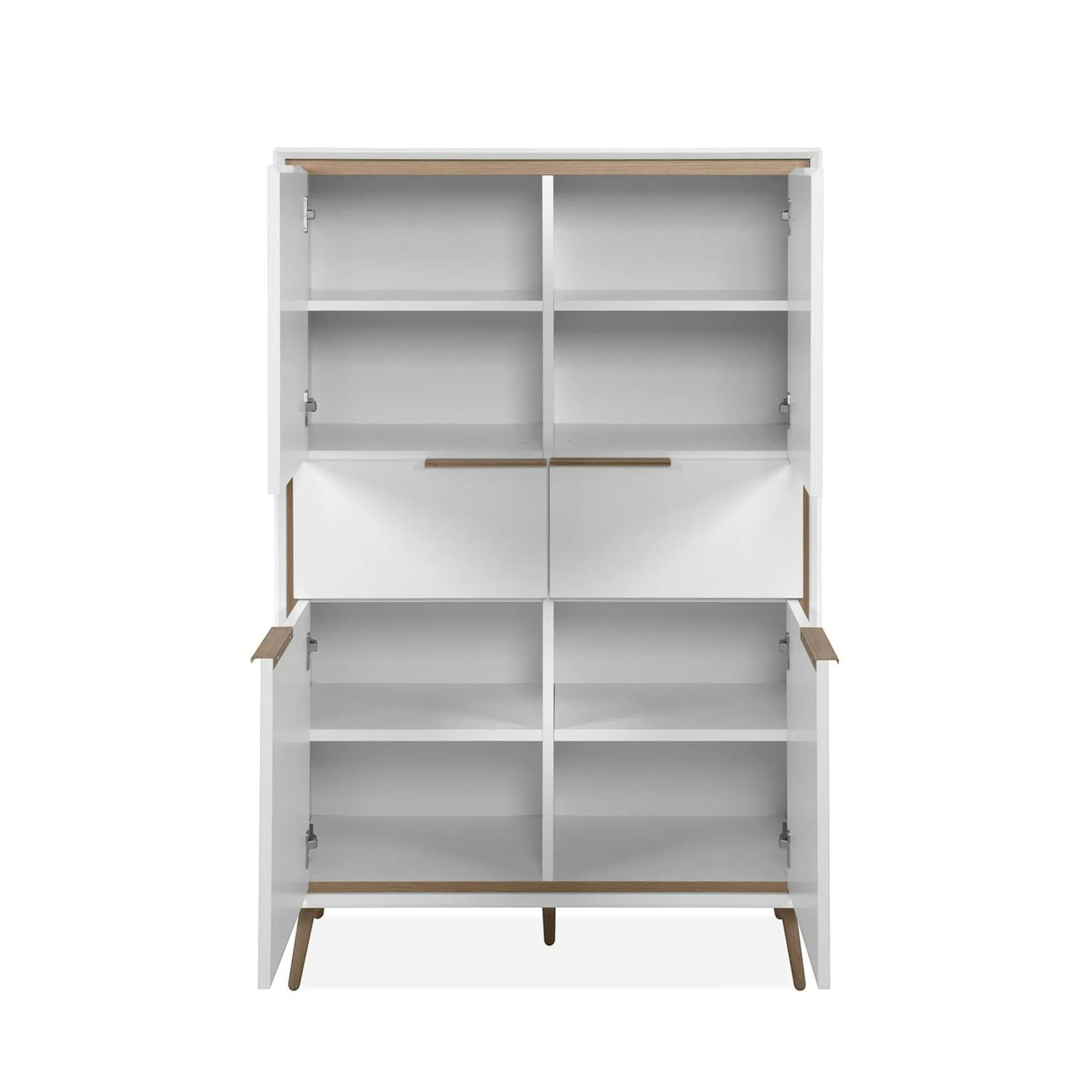 Buffet haut blanc 4 portes 2 tiroirs AVIO
