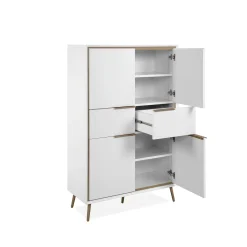 Buffet haut blanc 4 portes 2 tiroirs AVIO