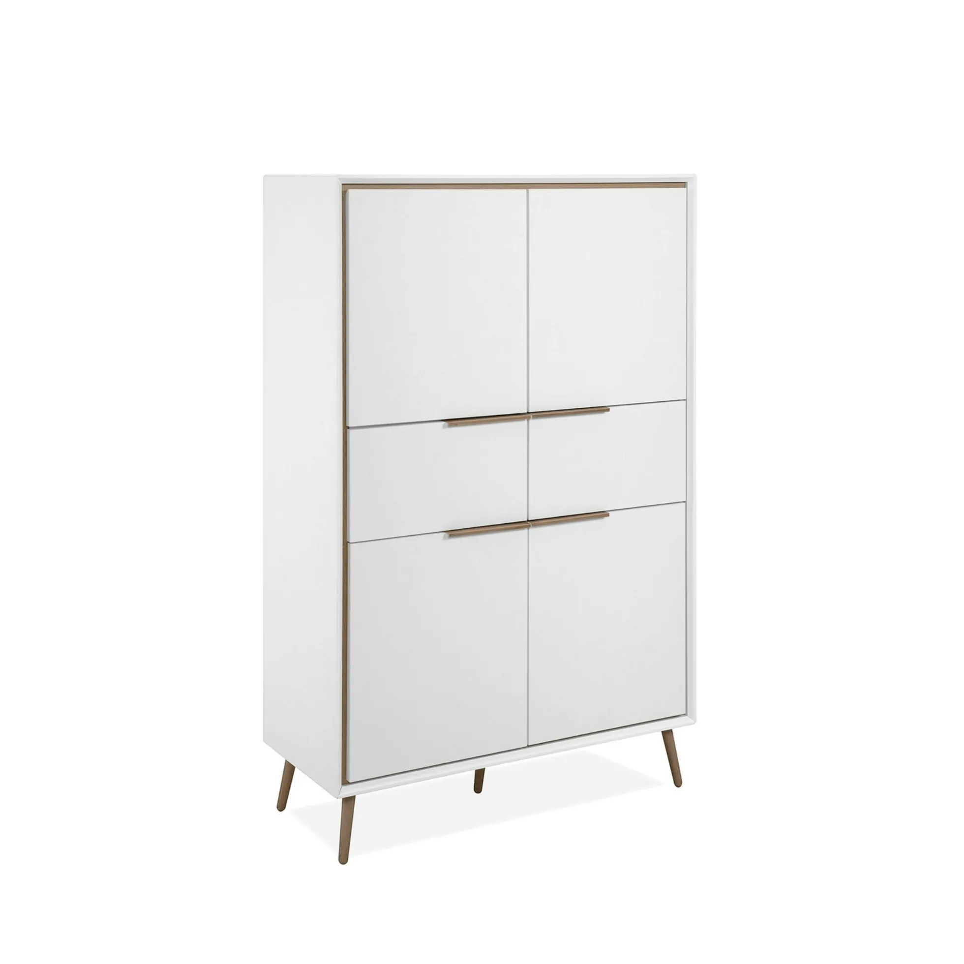 Buffet haut blanc 4 portes 2 tiroirs AVIO