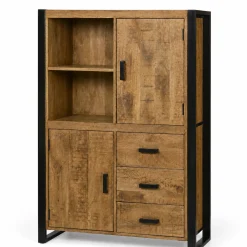 Buffet haut bois métal 2 portes KARGO