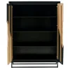 Buffet haut bois noir et blanc ANINA