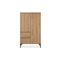 Buffet haut décor bois 2 portes 2 tiroirs KARVI