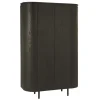 Buffet haut design en chêne brun 2 portes LOREN