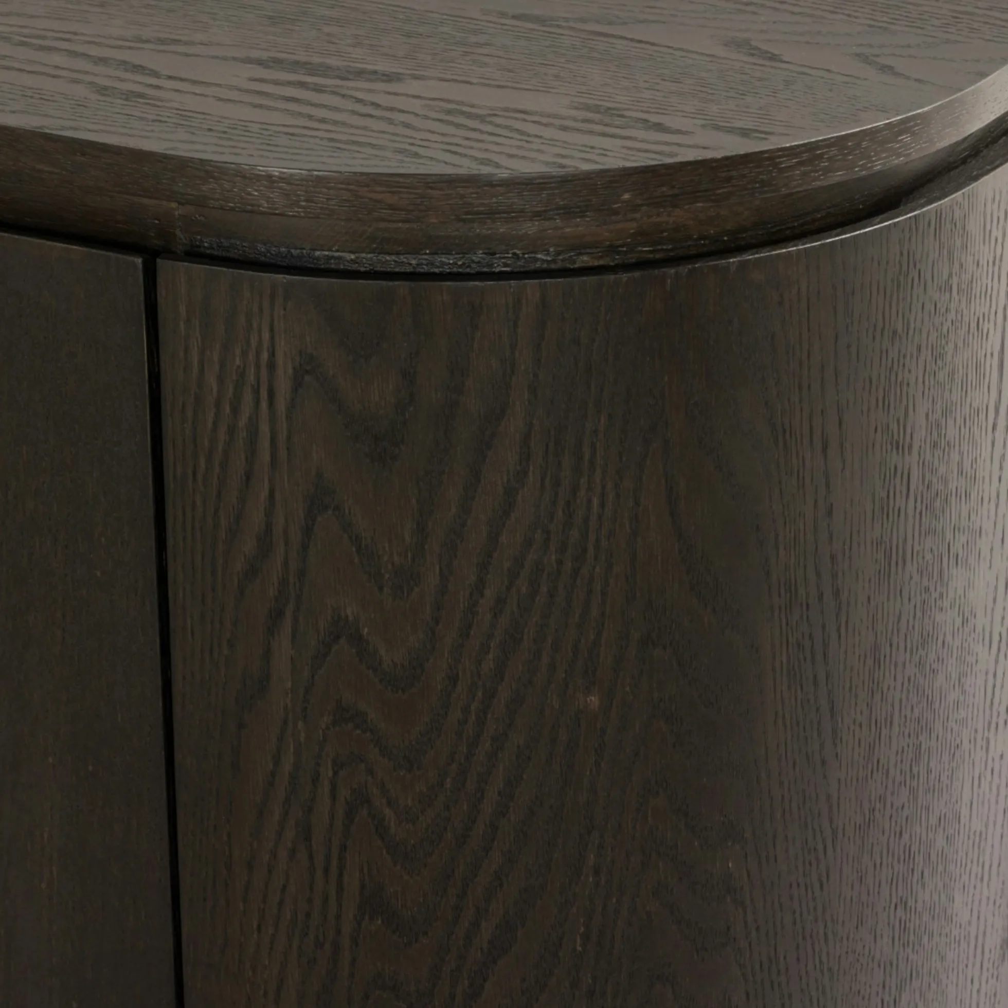 Buffet haut design en chêne brun 2 portes LOREN