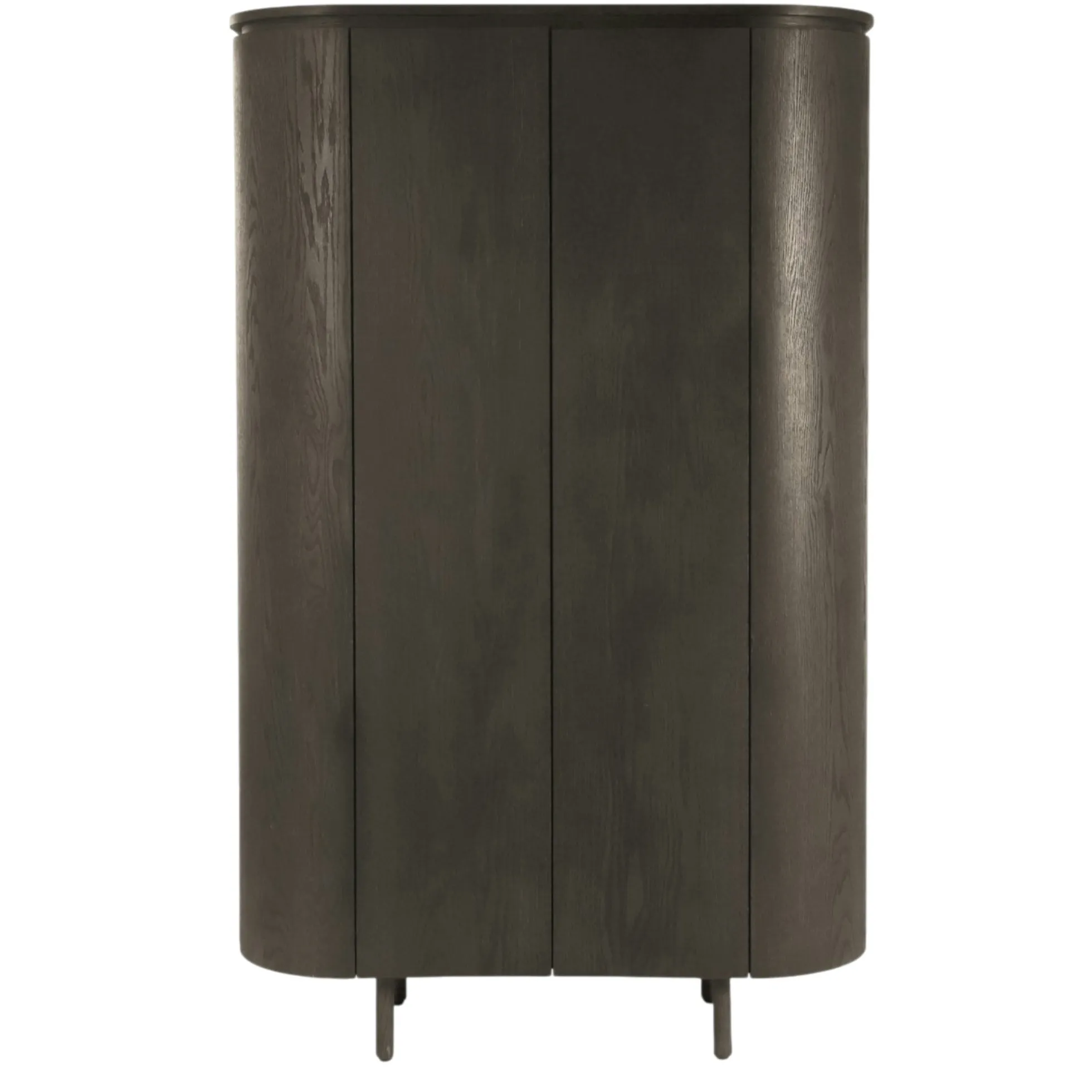 Buffet haut design en chêne brun 2 portes LOREN