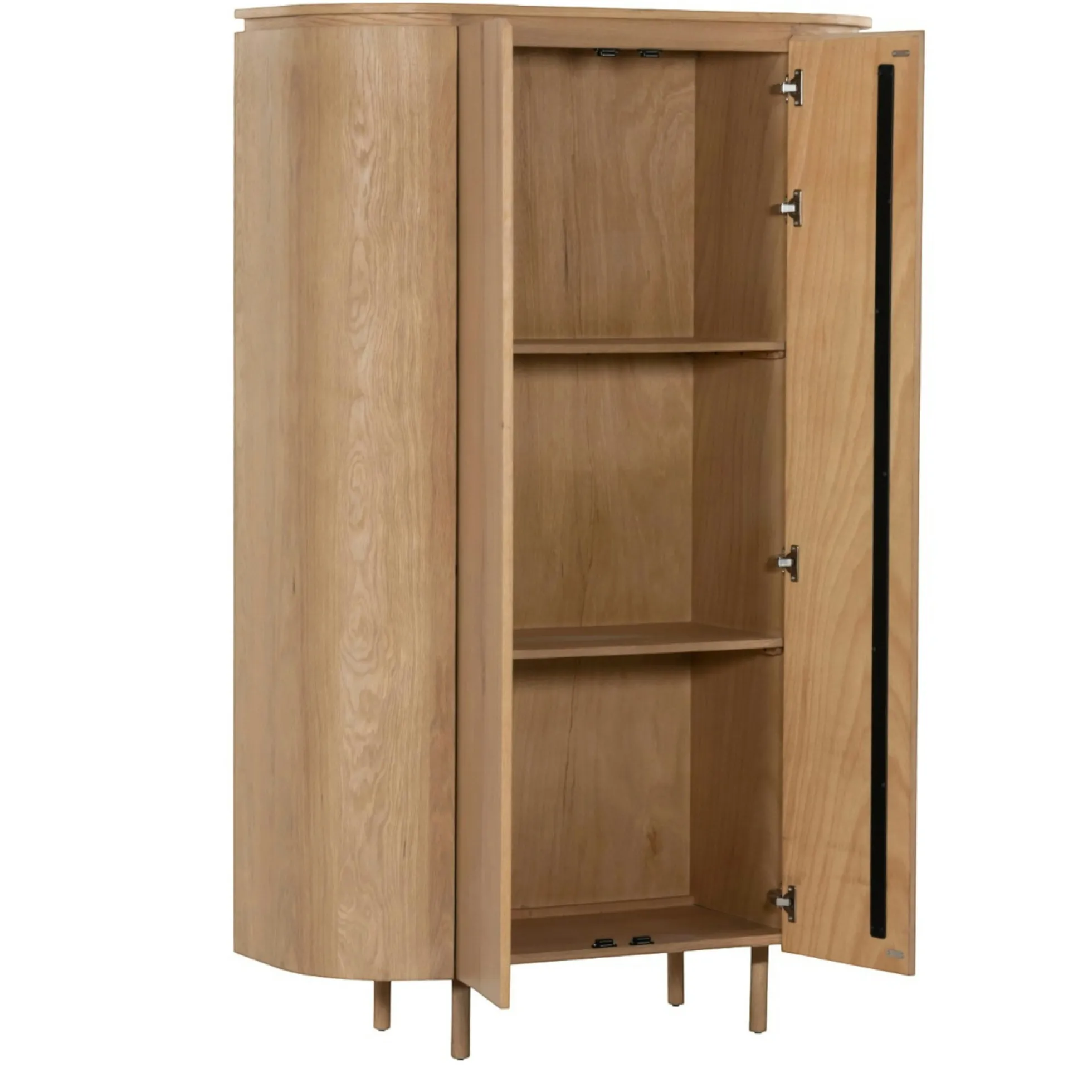 Buffet haut design en chêne clair 2 portes LOREN