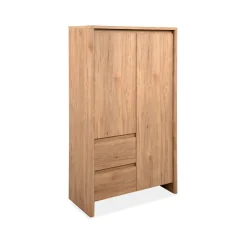 Buffet haut effet bois 2 portes 2 tiroirs ALVA