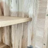 Buffet haut en chêne massif blanc éclairage led PALERME
