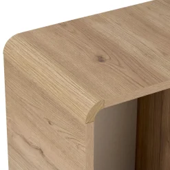 Buffet haut moderne décor chêne 1 porte 3 étagères MARFA