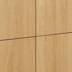 Buffet haut 4 portes en placage chêne clair TARAZ