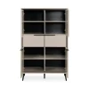 Buffet haut taupe 4 portes 2 tiroirs AVIO