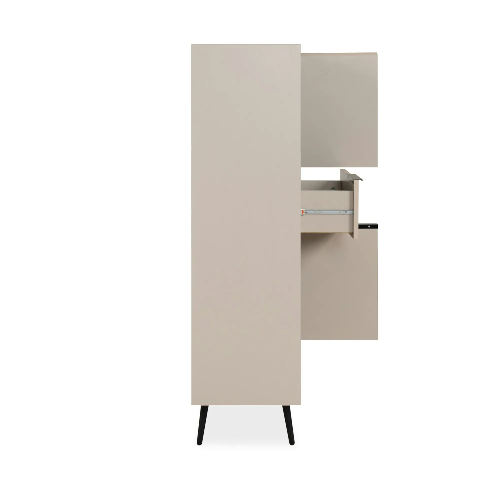 Buffet haut taupe 4 portes 2 tiroirs AVIO