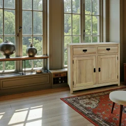 Buffet Hévéa 2 portes, 2 tiroirs, 100x45x90cm GALA