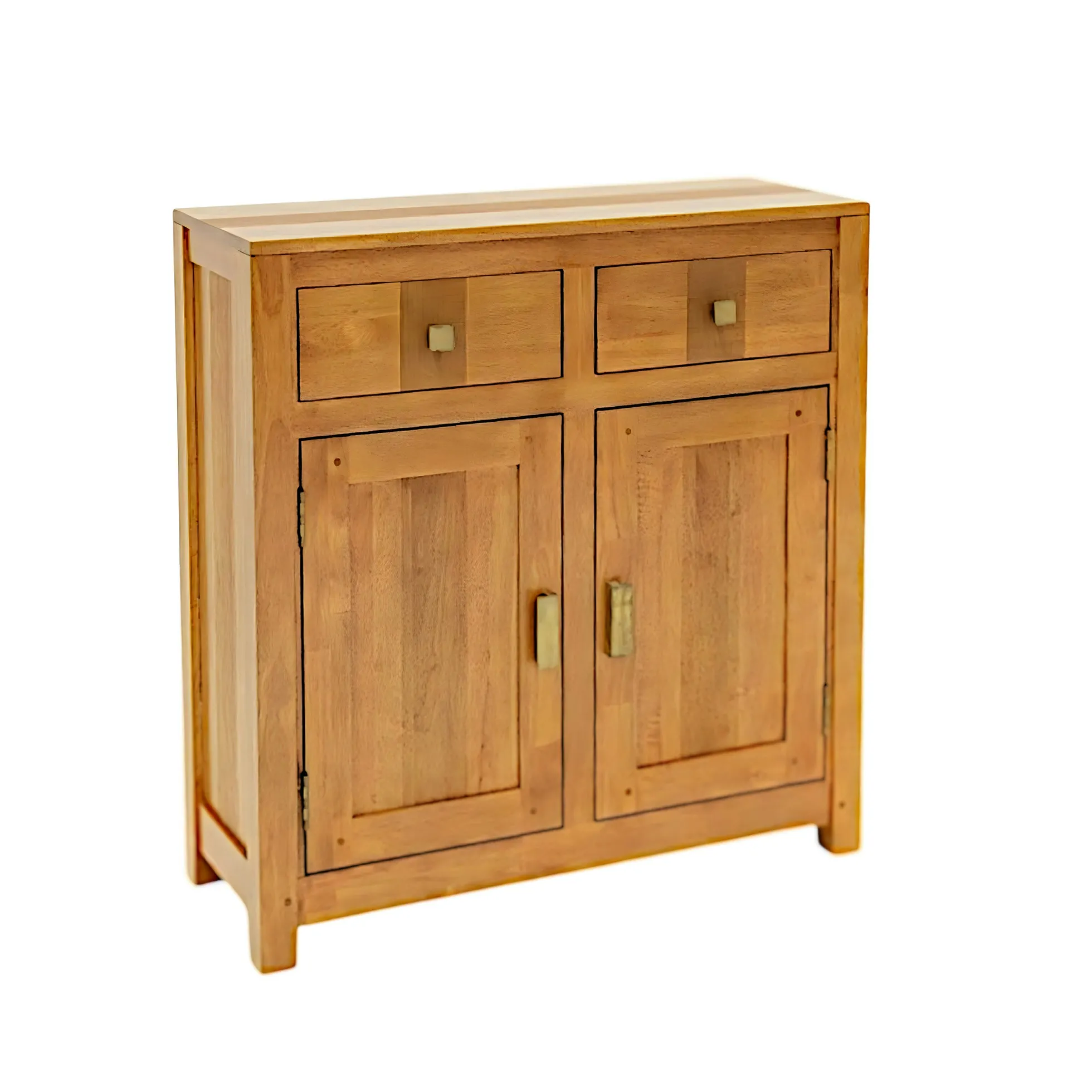 Buffet Hévéa 2 portes, 2 tiroirs, 80x30x85cm GALA