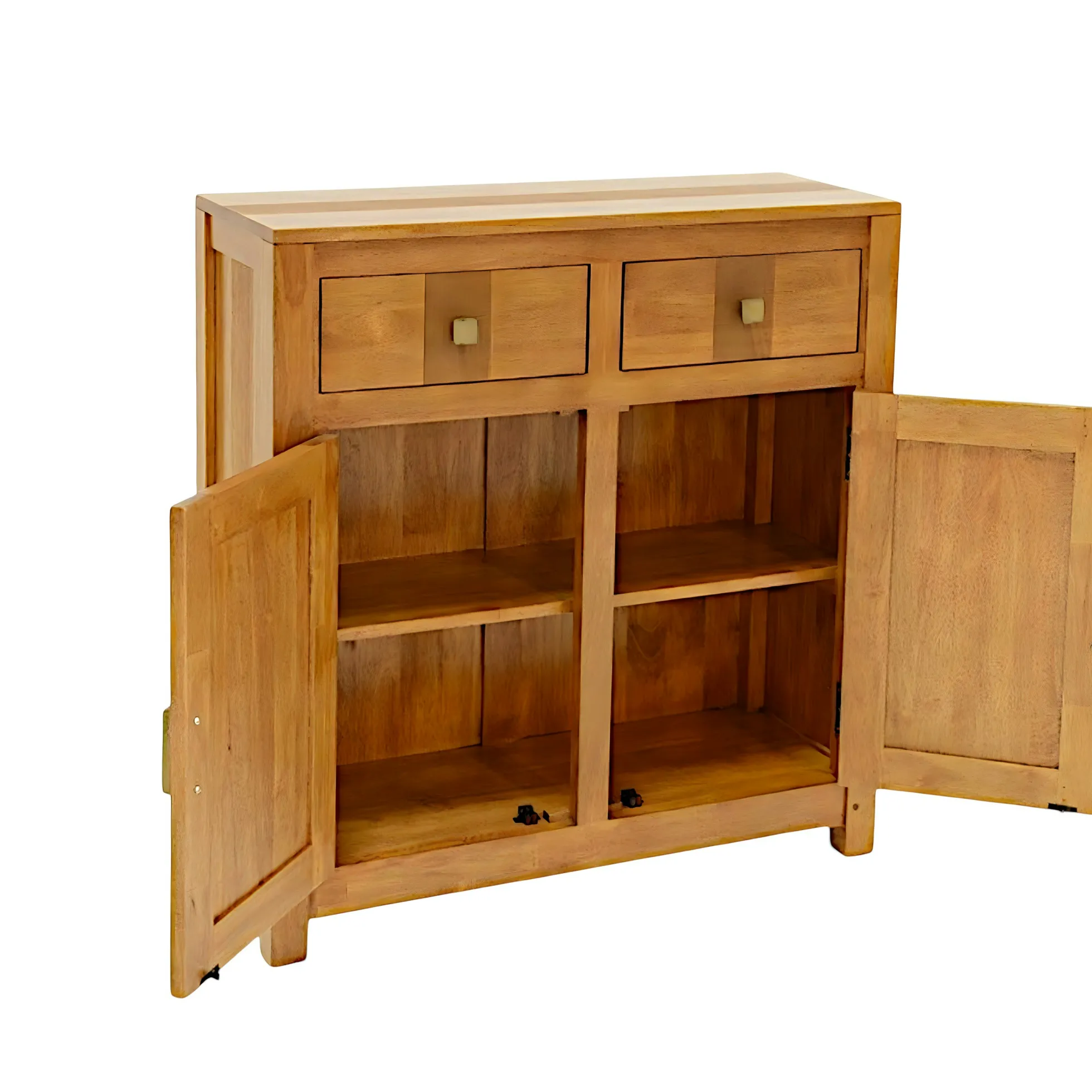Buffet Hévéa 2 portes, 2 tiroirs, 80x30x85cm GALA