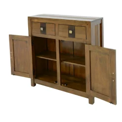 Buffet Hévéa 2 portes, 2 tiroirs, 80x30x85cm GALA