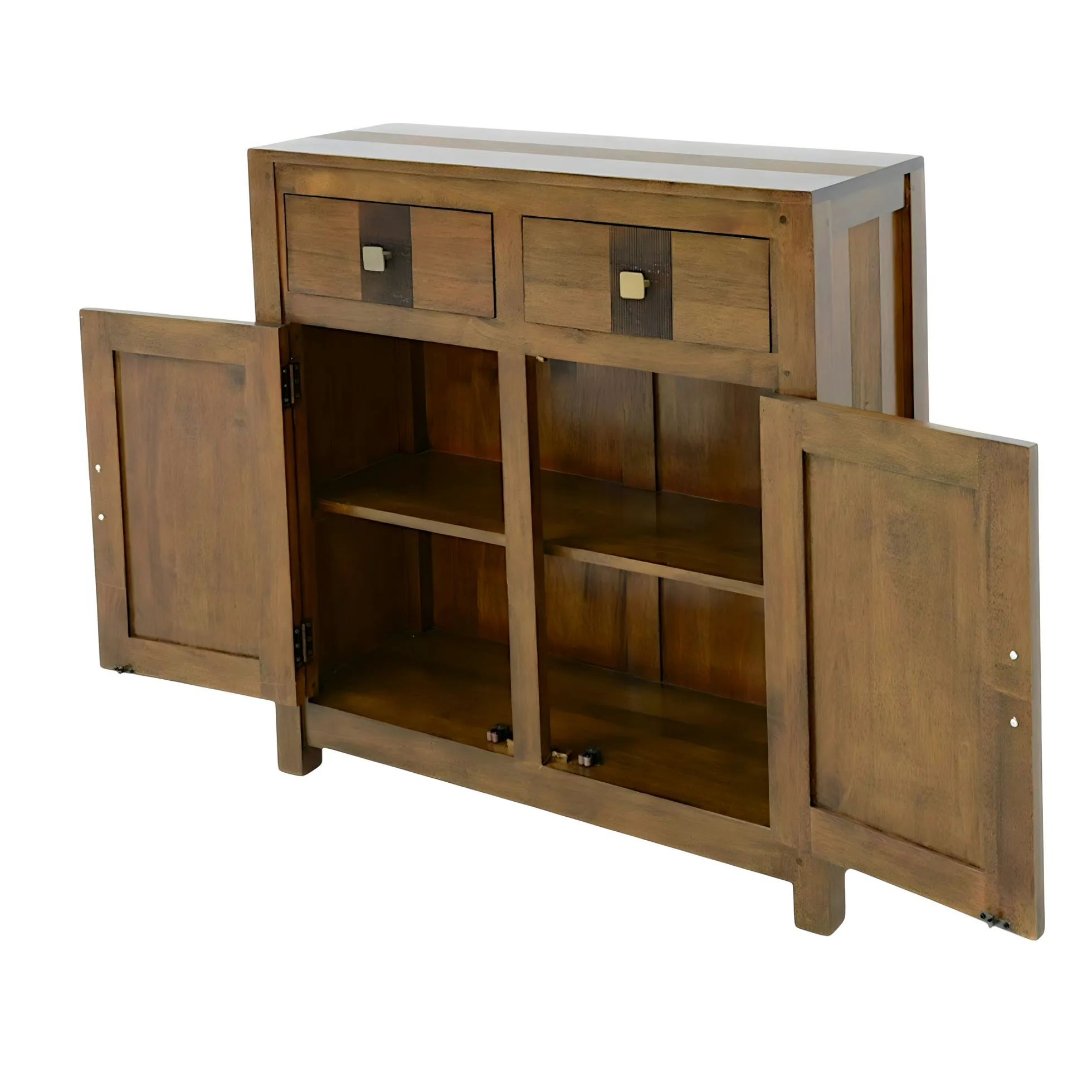 Buffet Hévéa 2 portes, 2 tiroirs, 80x30x85cm GALA