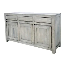 Buffet Hévéa 3 portes, 3 tiroirs 150x45x85cm OLGA
