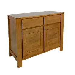 Buffet Hévéa 2 portes, 2 tiroirs 110x45x90cm OLGA