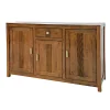Buffet Hévéa 3 portes, 1 tiroir, 140x45x85cm GALA