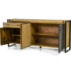Buffet industriel bois métal boulons BROOKLYN