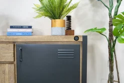 Buffet industriel bois métal boulons BROOKLYN