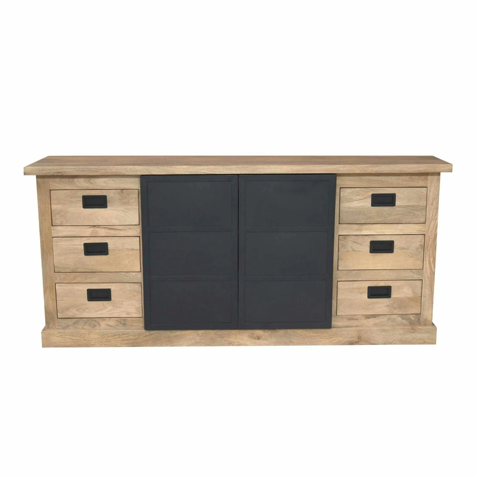 Buffet industriel moderne à portes coulissantes 200 cm CEYLAN
